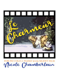 Le Charmeur for piccolo, piano, and silent film